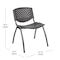 Flash Furniture HERCULES Series 5 Pack 880 lb. Capacity Gray Plastic Stack Chair with Titanium Gray Powder Coated Frame 5-RUT-F01A-GY-GG - alternate 7